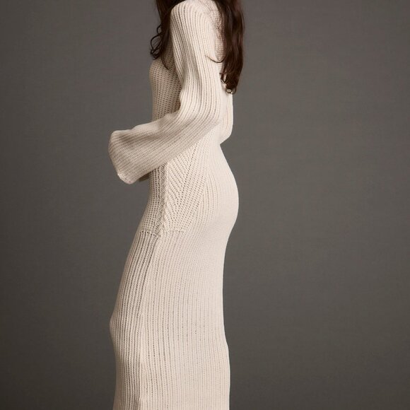 12th Tribe Nolita Cream Midi Sweater Dress Size S - Picture 3 of 3